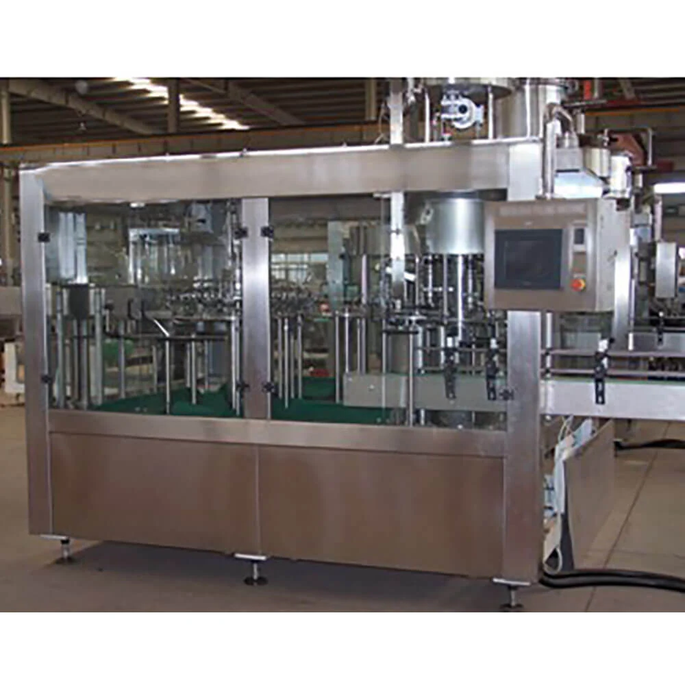 PET bottle filling machine with rotary rinsing filling and capping block in stainless steel