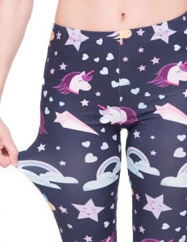 Printed Leggings No 7 shown full length on a model, featuring a bold full-length graphic design
