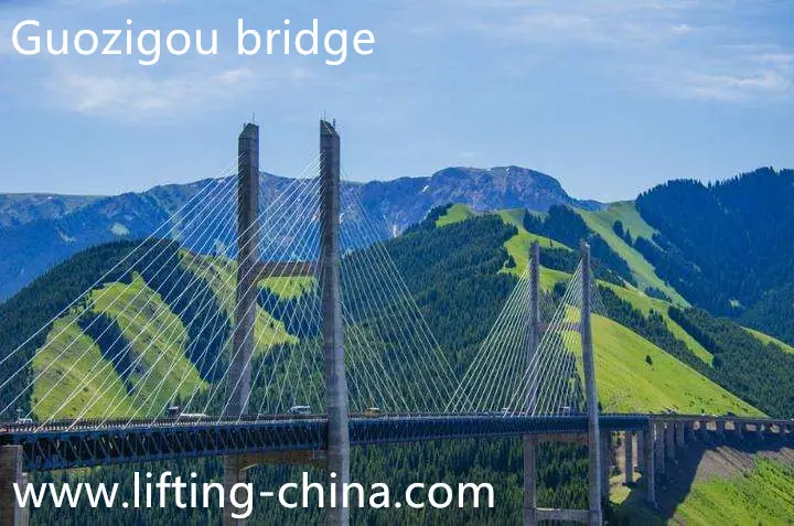 Guozigou Bridge Cable Stayed Bridge Xinjiang