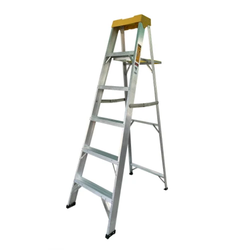 305 Aluminium Step Ladder aluminium ladder on a white background