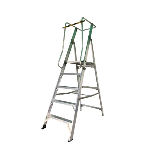 Aluminium Platform Ladder aluminium ladder on a white background
