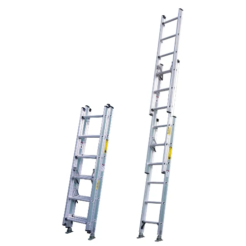 Aluminum Extension Ladder 3x aluminium ladder on a white background