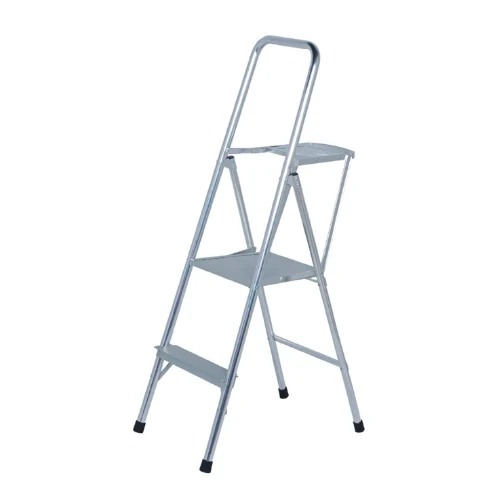 Step Ladder (w/ Aluminum Tool Tray) aluminium ladder on a white background