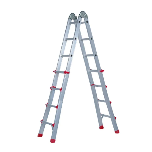 Telescopic Ladder aluminium ladder on a white background
