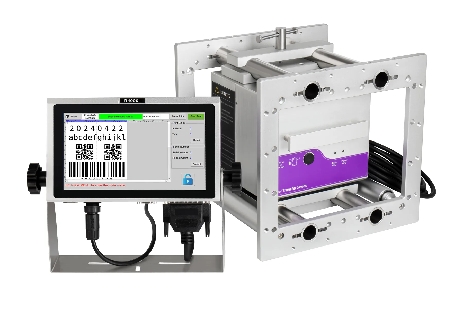 R4000-E2 Thermal Transfer Overprinter view