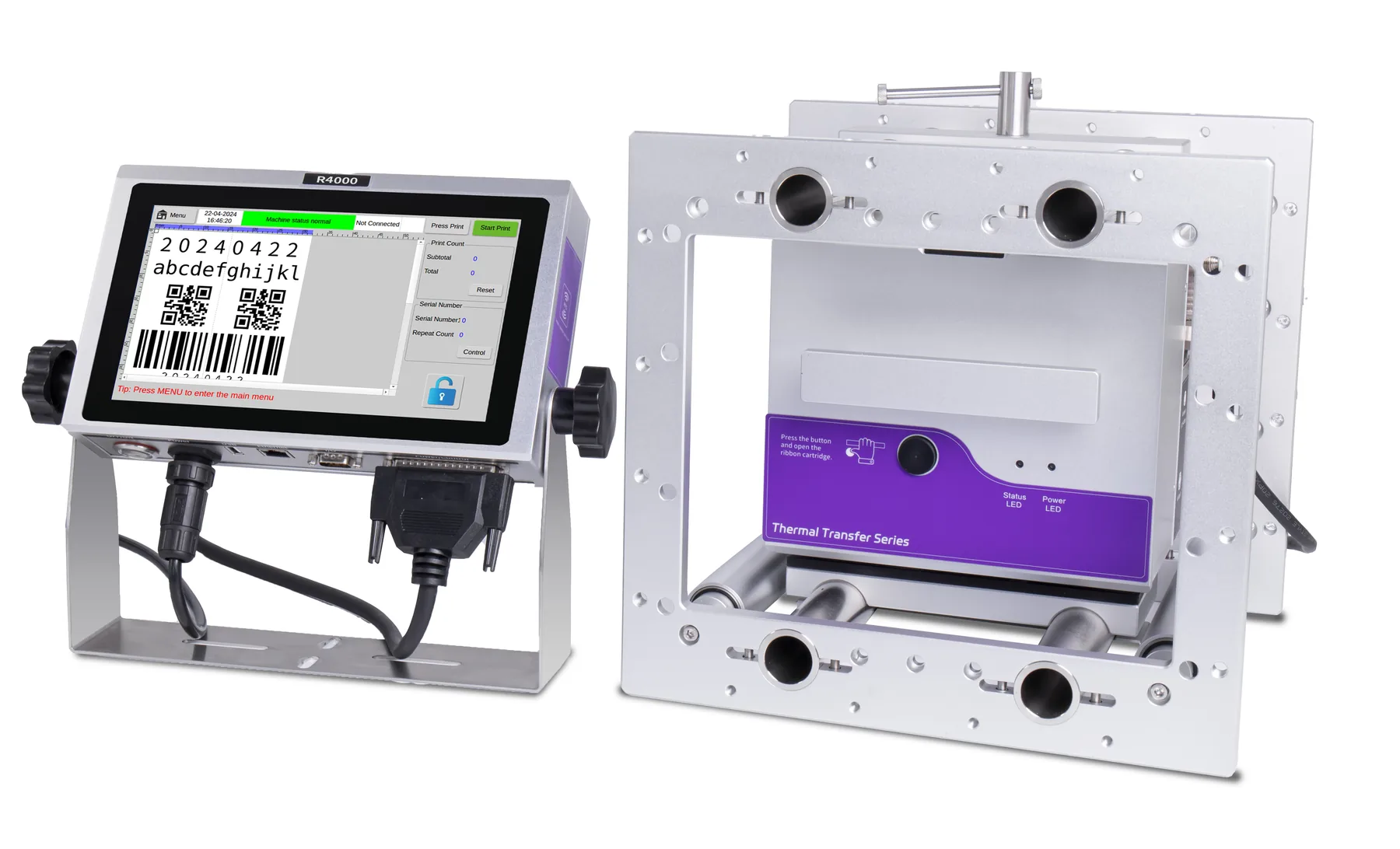 R4000-E2 Thermal Transfer Overprinter view