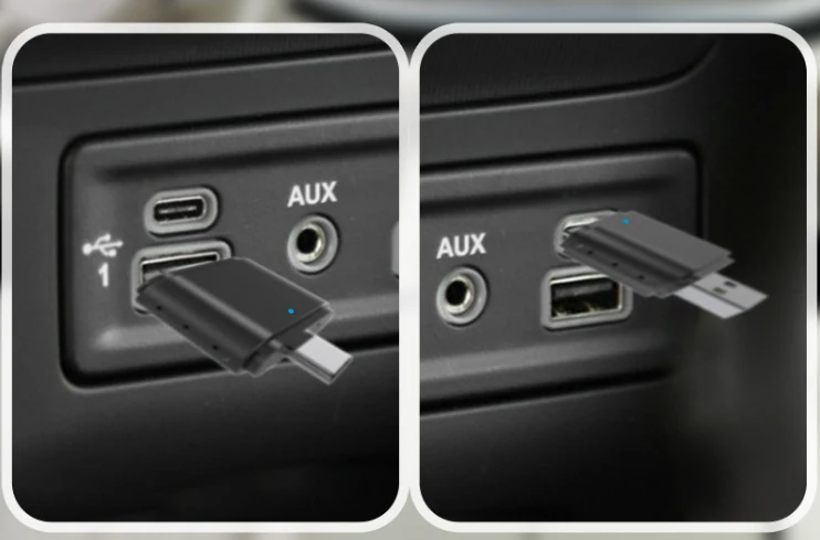 2 In 1 Adapter TAB06 Dual Plug - 2 In 1 Wireless CarPlay And Android Auto Adapters