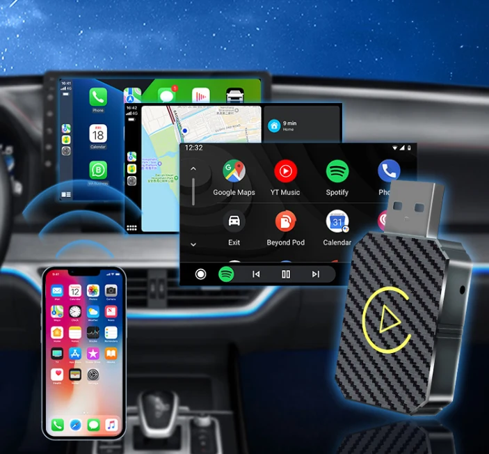 2 In 1 Adapter Q1M - 2 In 1 Wireless CarPlay And Android Auto Adapters