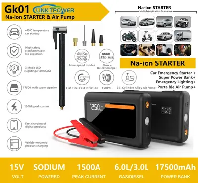 GK01 Sodium Battery Jump Starter 17500mAh 1