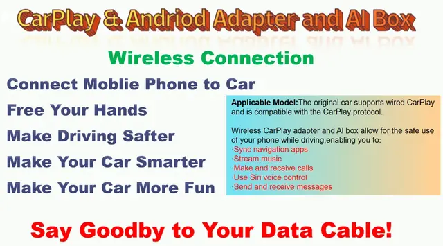1 To 2 Wireless CarPlay Adapters from LinkitPower