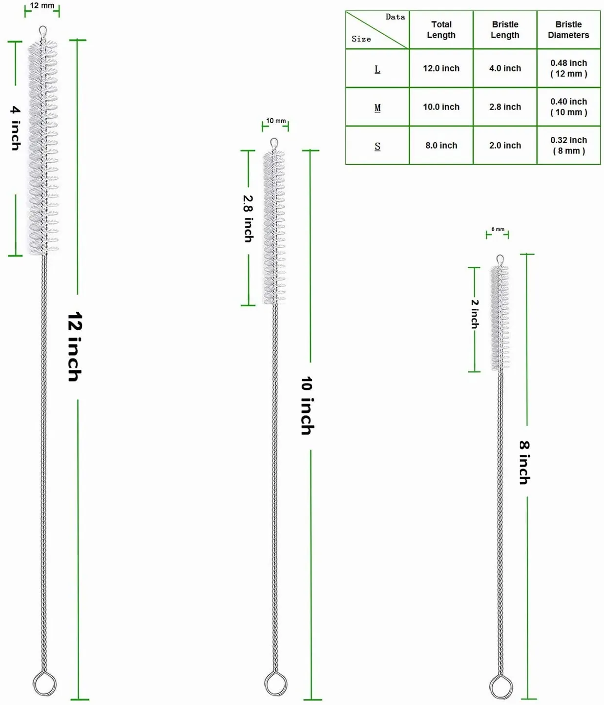 Long Straw Cleaning Brush or Multiple Size