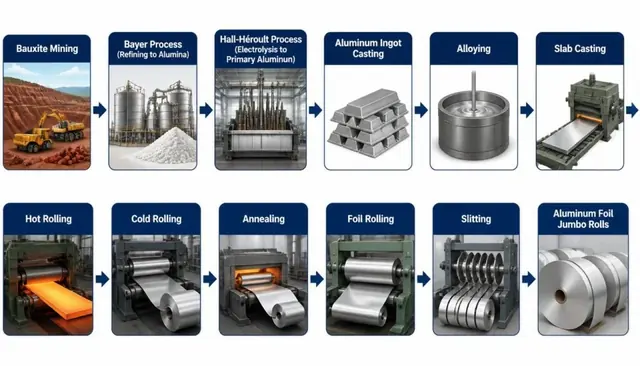 The Aluminum Foil Supply Chain Explained: From Bauxite Mining to Jumbo Roll Production