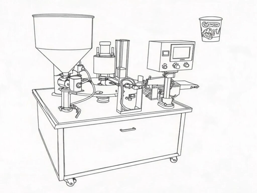 Cup Filling Machine supplied through LUMSOURCING sourcing service