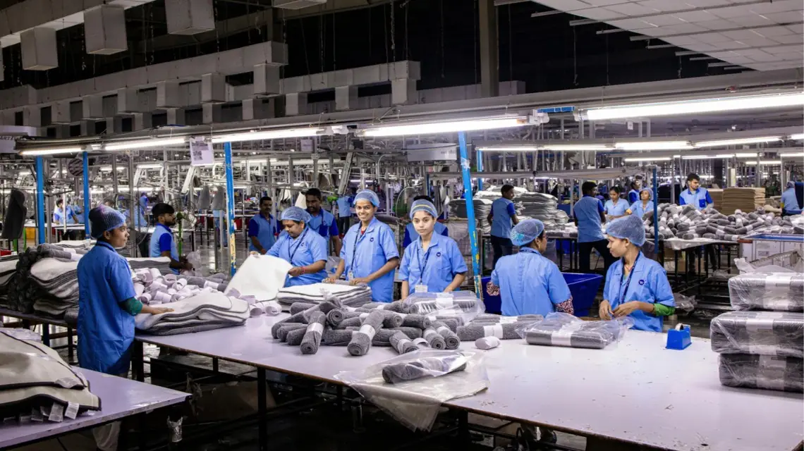 Production line audit inside a supplier factory