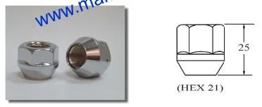 Bulged Open Wheel Lug Nut