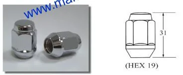 Closed Bulged Wheel Lug Nut