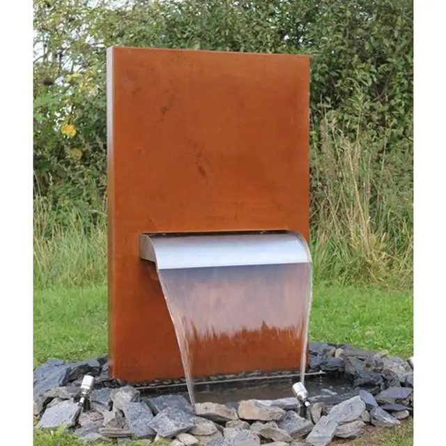 Garden Decorative Stainless Steel Water Feature seen from another angle