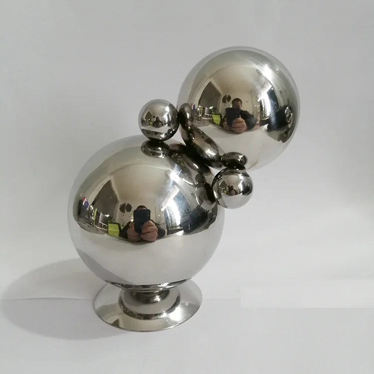 Large Outdoor Abstract Stainless Steel sphere Sculpture stainless steel art sculptures—Small bean