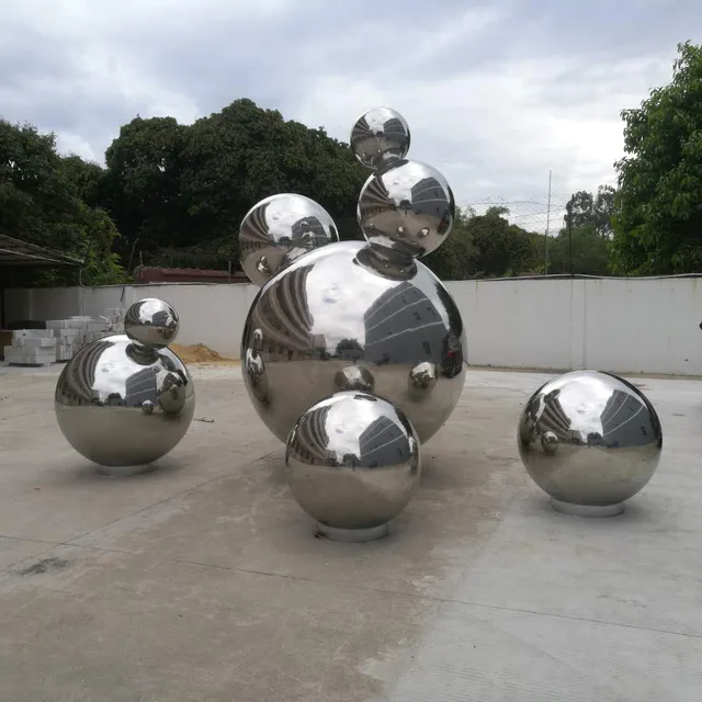 Large Outdoor Abstract Stainless Steel sphere Sculpture stainless steel art sculptures—Small universe