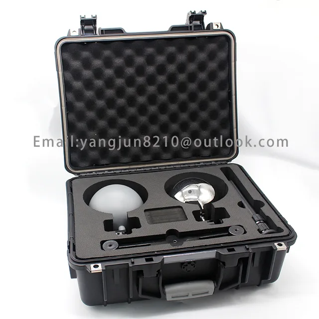 12 cmVFX-HDRI Profession Camera Reflector Stainless Steel Hollow Sphere Photographic Props Set from the side