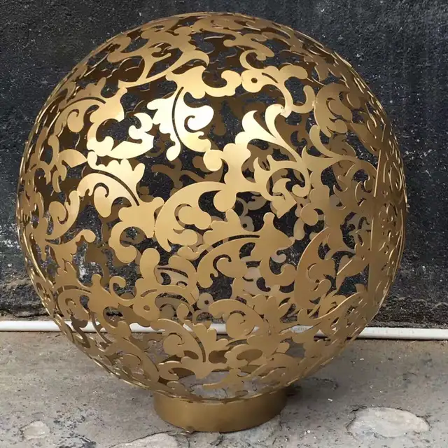 Large Sports Stainless Steel Outdoor Football Sculpture