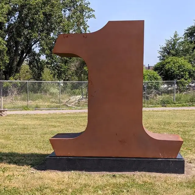 Outdoor Garden Number Design Corten Steel Sculpture For Sale Metal