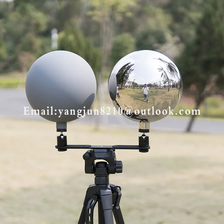 20cmVFX-HDRIProfession Camera Reflector Stainless Steel Hollow Sphere Photographic Props Set
