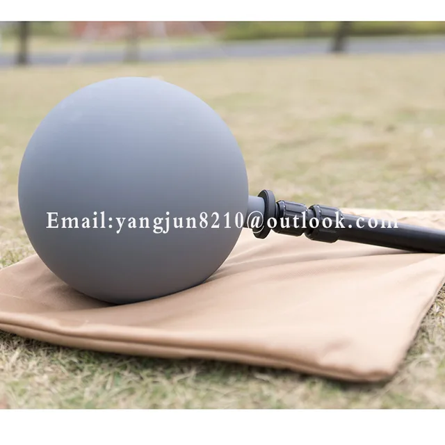 20cmVFX-HDRIProfession Camera Reflector Stainless Steel Hollow Sphere Photographic Props Set from the side