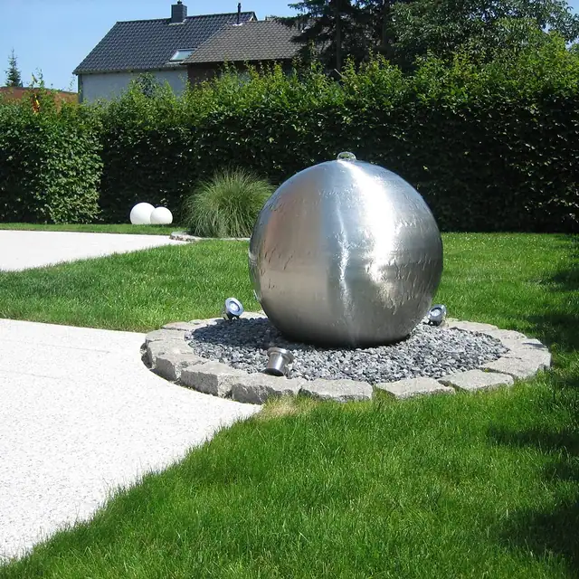 2200mm Large stainless steel hollow sphere seen from another angle