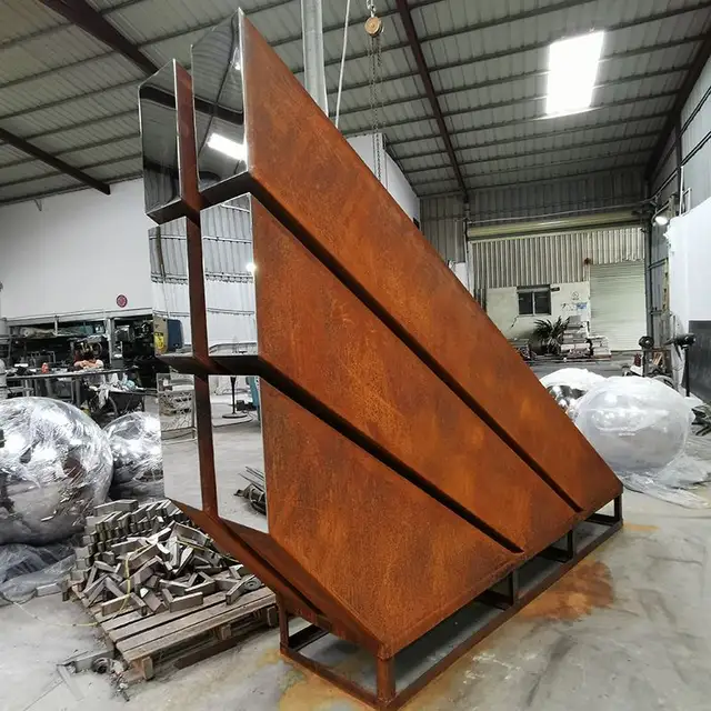 Corten Steel Outdoor Metal Sculpture Garden Art Wholesale