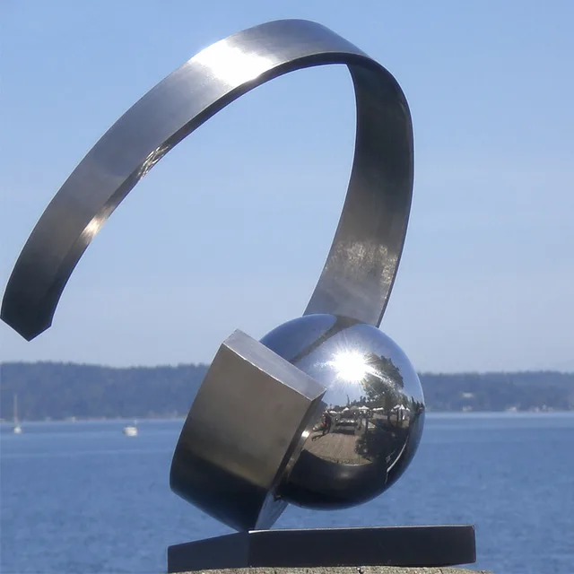 Large Modern Urban Stainless Steel Outdoor Sculpture 2