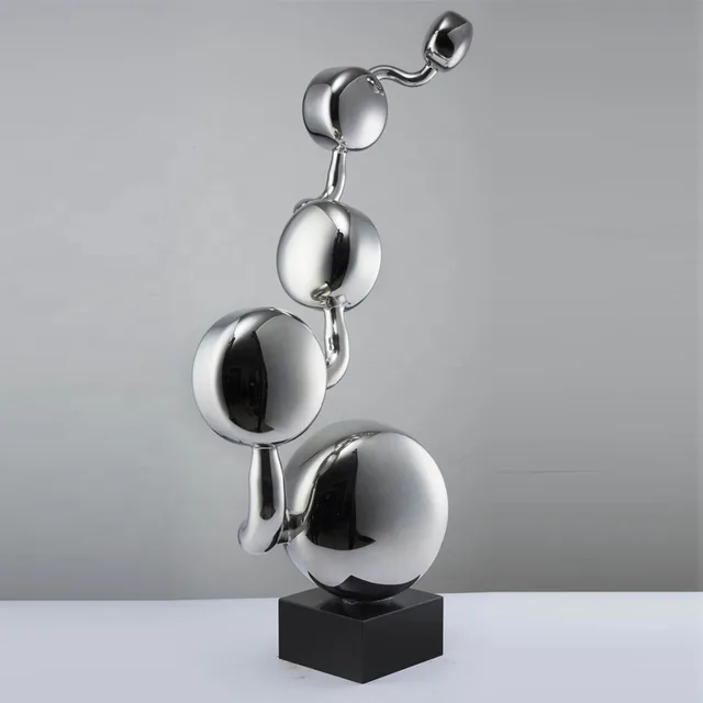 66cm Metal Polished Stainless Steel Sculpture Interior Decoration