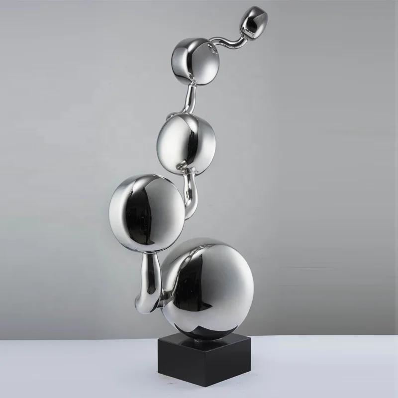 66cm Metal Polished Stainless Steel Sculpture Interior Decoration
