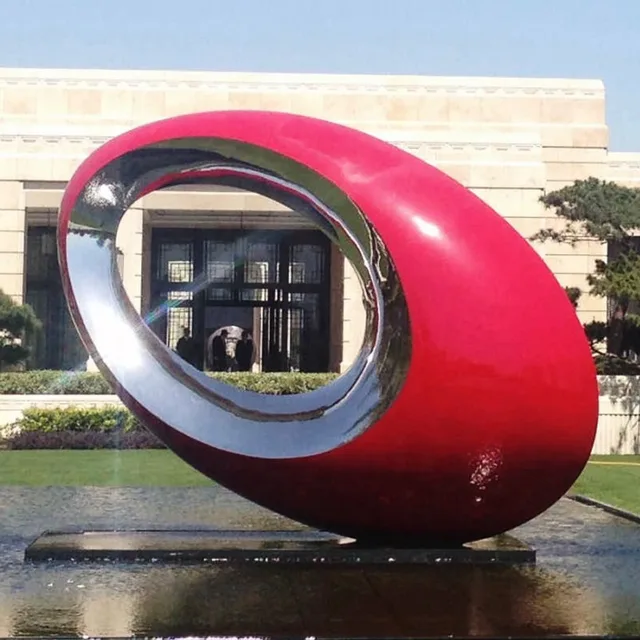 Unique Modern Artwork Stainless Steel Abstract Wave Outdoor Sculpture