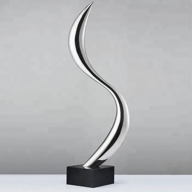 Abstract Modern Garden Stainless Steel Sculpture seen from another angle