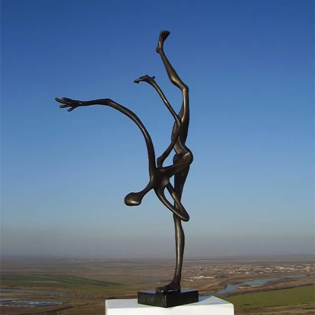 Abstract modern bronze dancer statue for sale