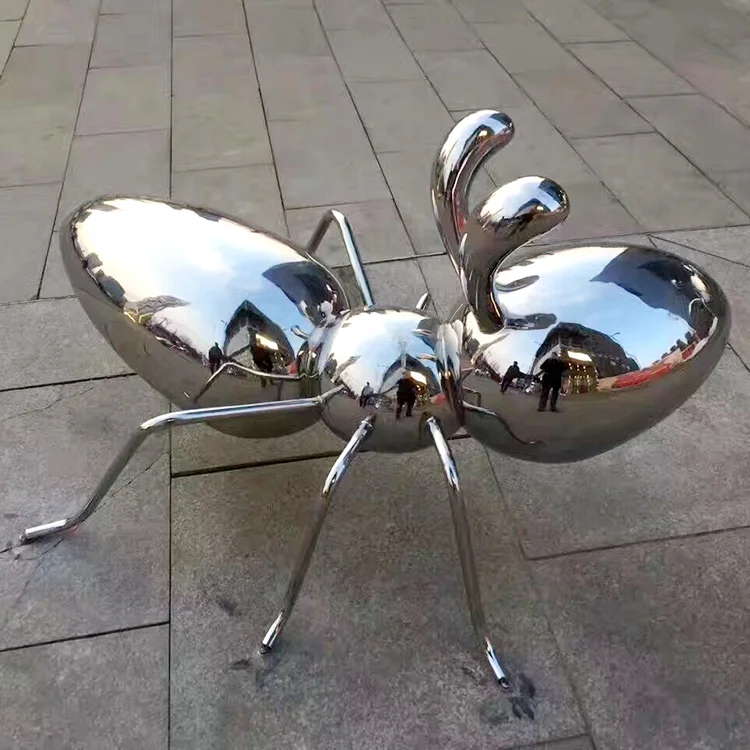 Stainless steel sphere Large stainless steel sculpture —Ant