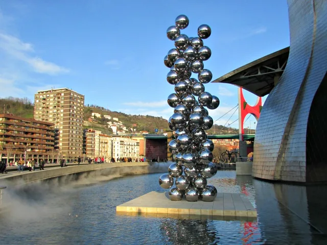 Large Outdoor Abstract Stainless Steel sphere Sculpture stainless steel art sculptures—Small universe seen from another