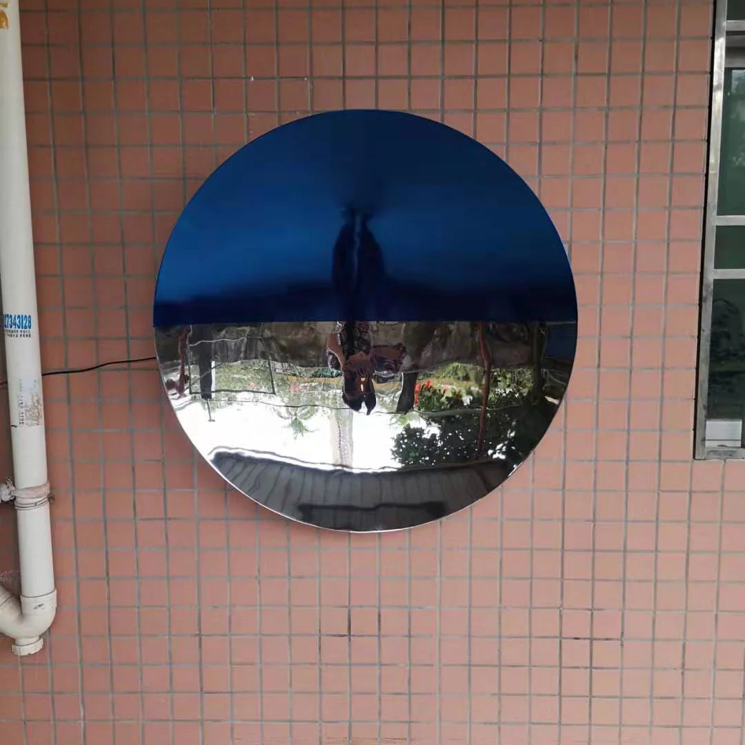 48″Home Decoration Metal circular concave mirror Stainless Steel Wall Sculpture