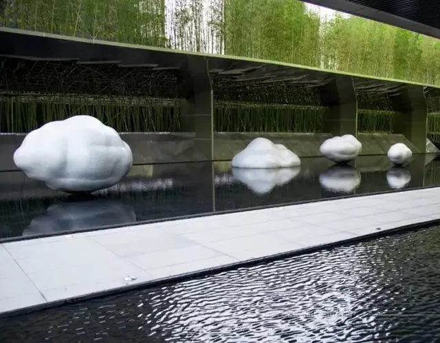 Cloud Design LED Stainless Steel Big Metal Modern Artistic Sculpture