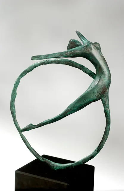 Metal Bronze Sitting Ballet Dancer Statues shown in its setting