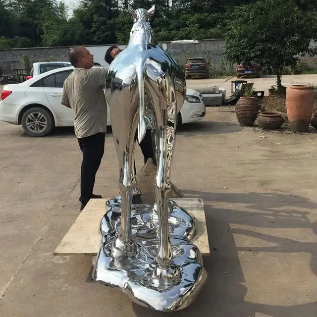 Custom 304 /316 Modern Outdoor stainless Steel Sculpture stainless Steel concave Mirror Home Jewelry Decoration in close