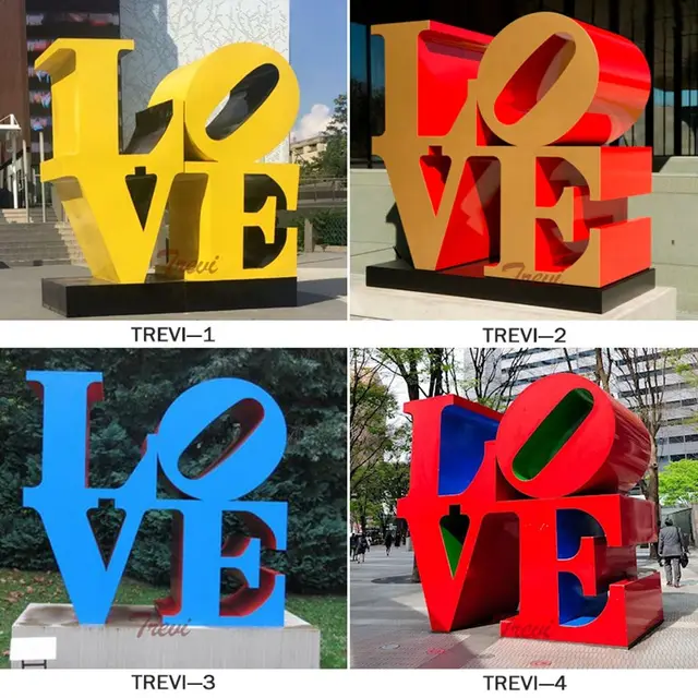 Personalized handmade shining red english alphabet sculpture shown in its setting