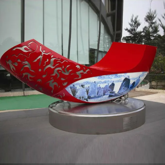 Large outdoor Color Modern Art Garden Decor Sculpture Stainless Steel