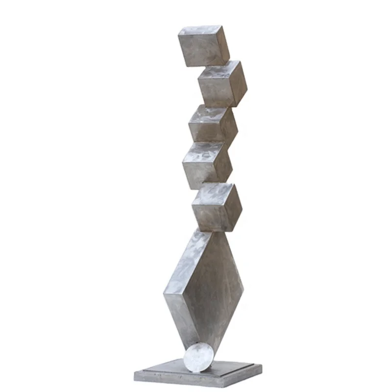 Column Design Garden Metal Stainless Steel Outdoor Sculpture For Sale