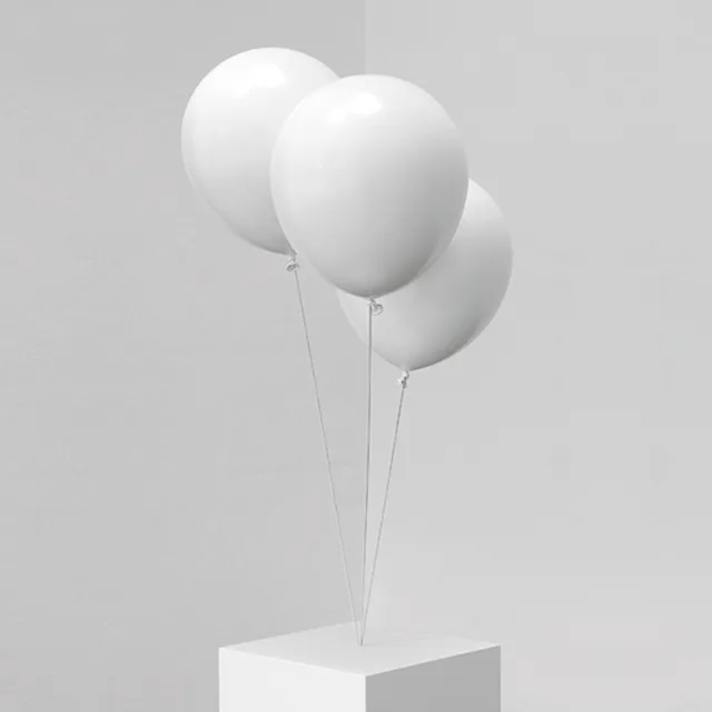 Large Outdoor Stainless Steel Painted Balloon Dog Sculpture from the side