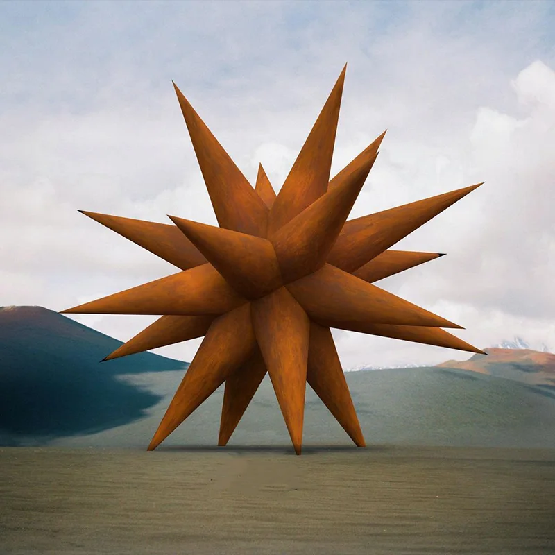 Large Outdoor Rusty Abstract Garden Metal sculpture Corten Steel cone Sculpture
