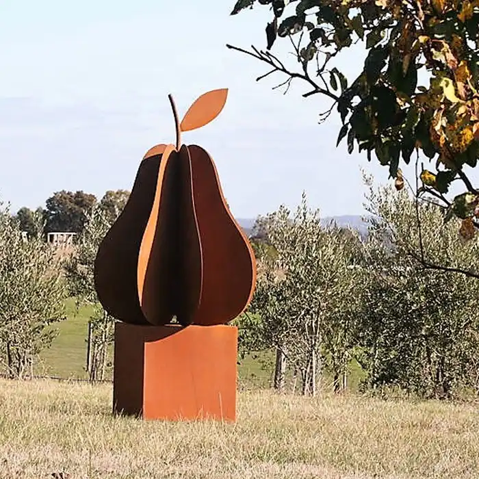 Corten Steel Garden Art Metal Fruit Sculpture