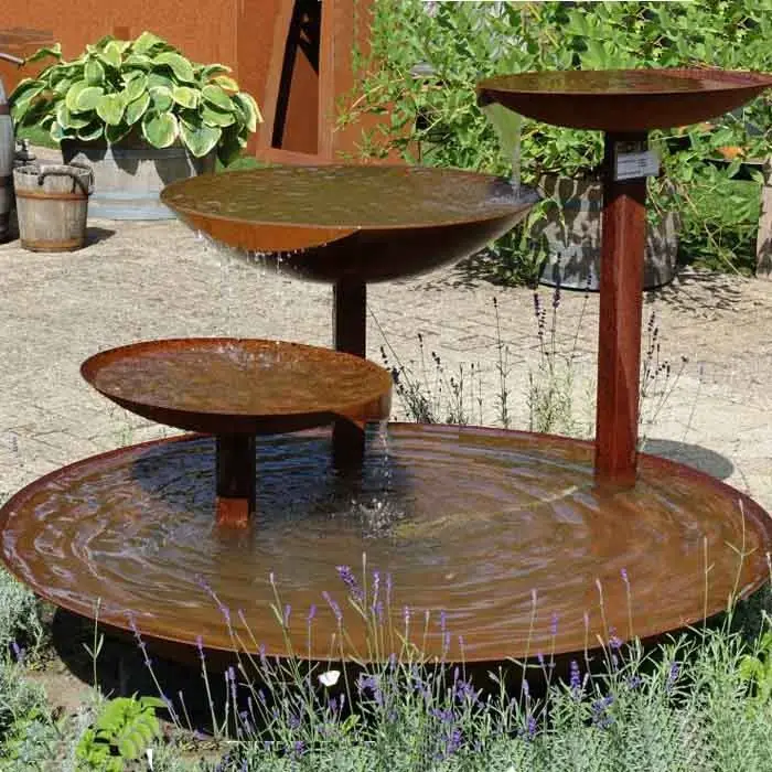 Corten Steel Garden Cascade Water Fountain