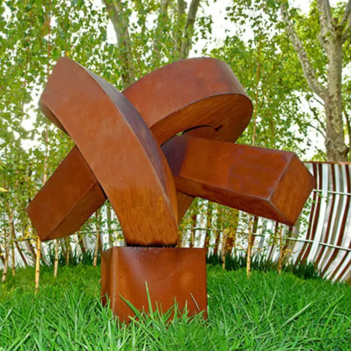 Corten Steel Outdoor Metal Sculpture Garden Art